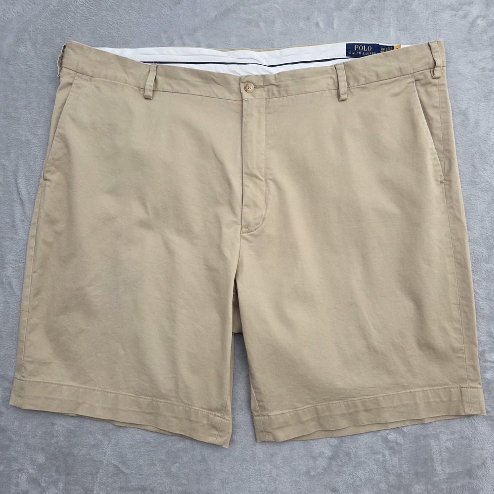Polo Ralph Lauren Chino Shorts Mens 46B Stretch Classic Fit Khaki 9" Inseam